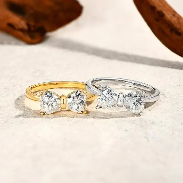 Bow Moissanite Statement Ring