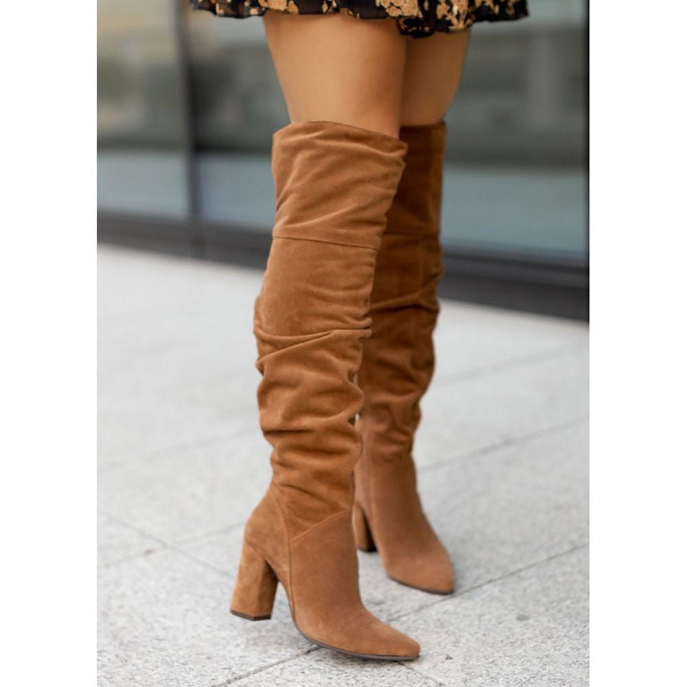 Diana Faux Suede Thigh High Boots