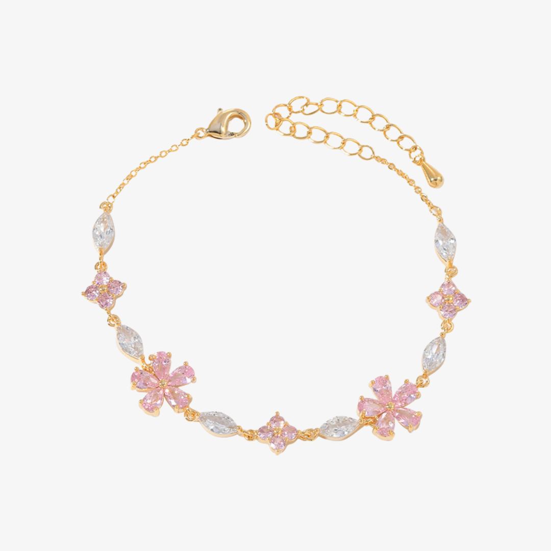 Hana Cherry Blossom Crystal Bracelet