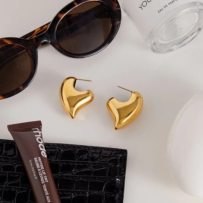 Amara Chunky Heart Earrings