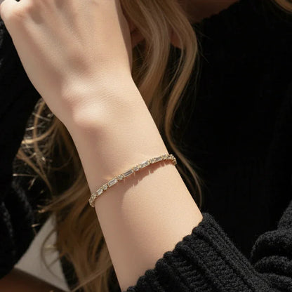 Alina Diamond Gold Line Bracelet