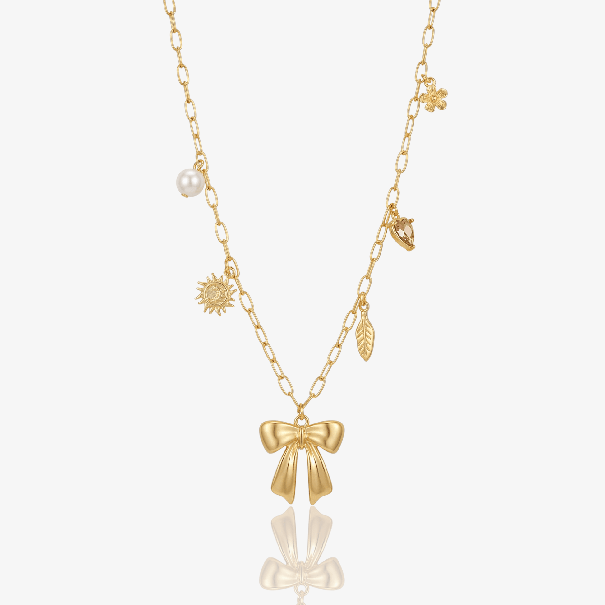 Paperclip Charm Detail Necklace