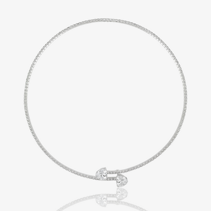 Open Heart Diamond Choker