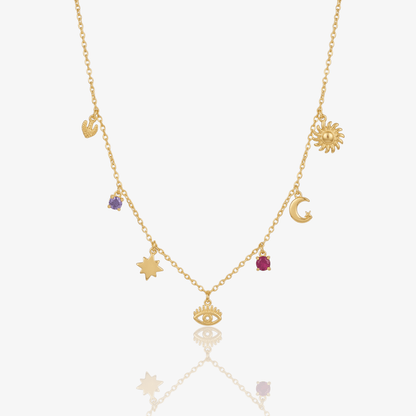 Paperclip Charm Detail Necklace