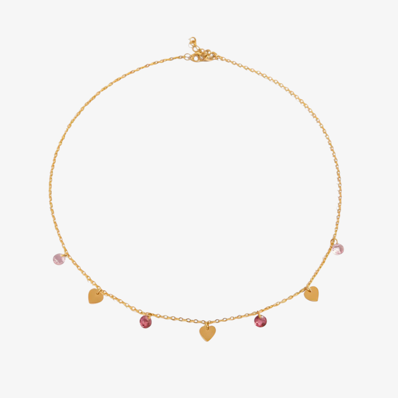 Gold Heart Charm Necklace