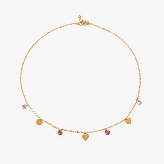 Gold Heart Charm Necklace