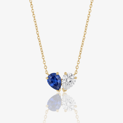 Signature Dual Birthstone Heart Necklace