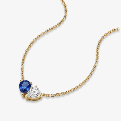 Signature Dual Birthstone Heart Necklace