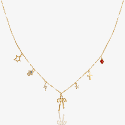 Paperclip Charm Detail Necklace