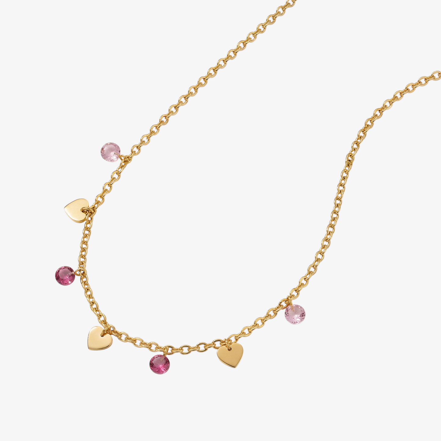 Gold Heart Charm Necklace