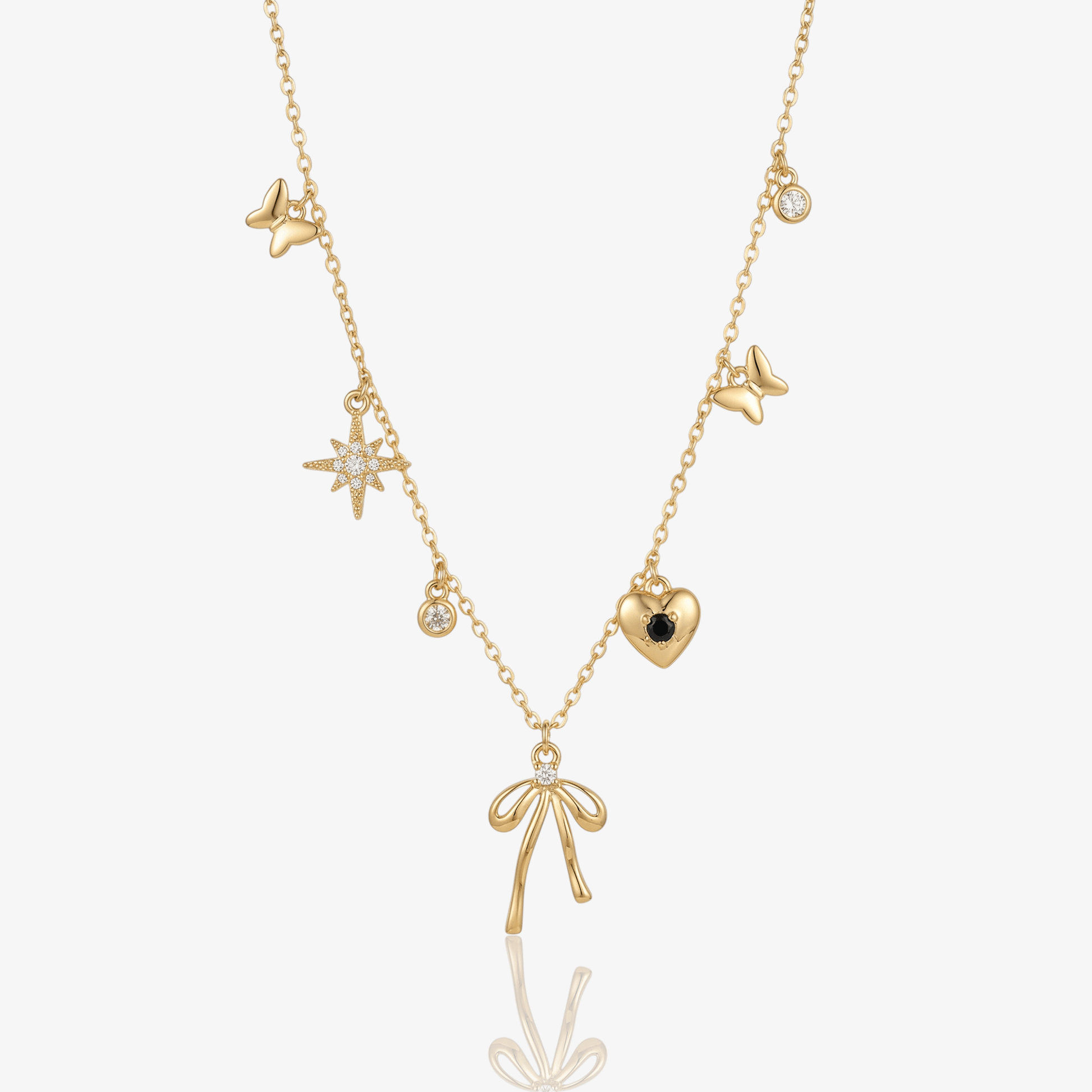 Paperclip Charm Detail Necklace