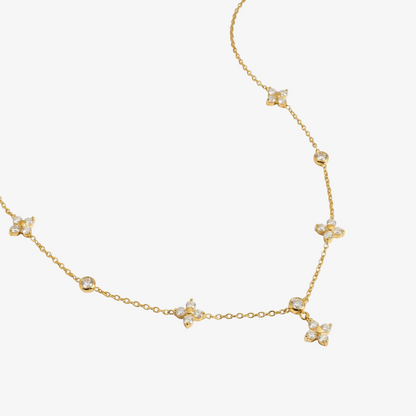 Diamond Clover Layered Necklace