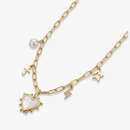 Paperclip Charm Detail Necklace