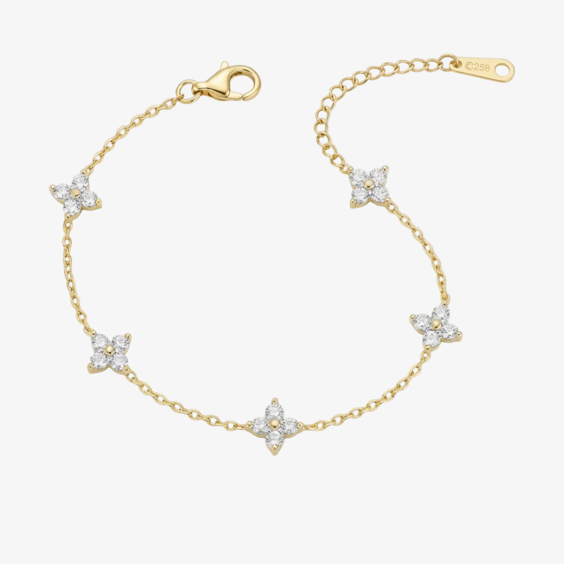 Floral Charm Bracelet