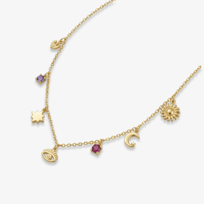 Paperclip Charm Detail Necklace