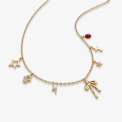 Paperclip Charm Detail Necklace