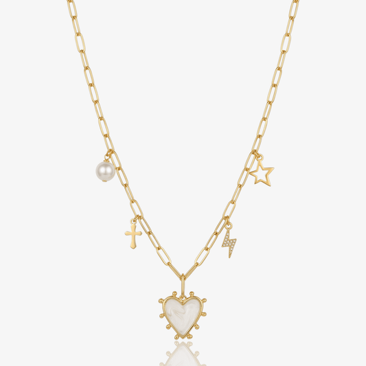 Paperclip Charm Detail Necklace