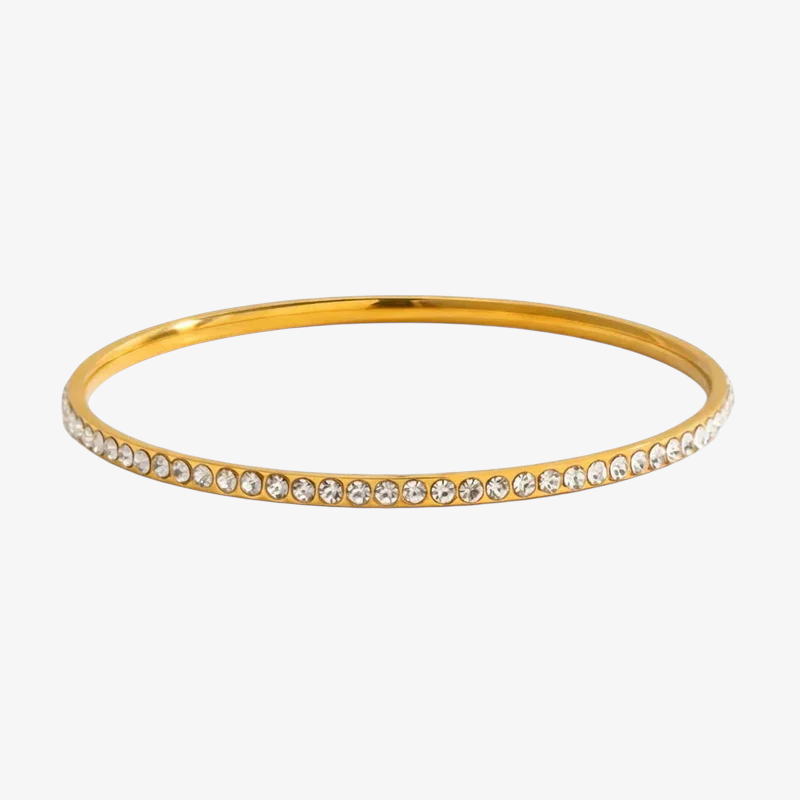 Diamond Gold Bangle Bracelet