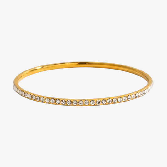 Diamond Gold Bangle Bracelet