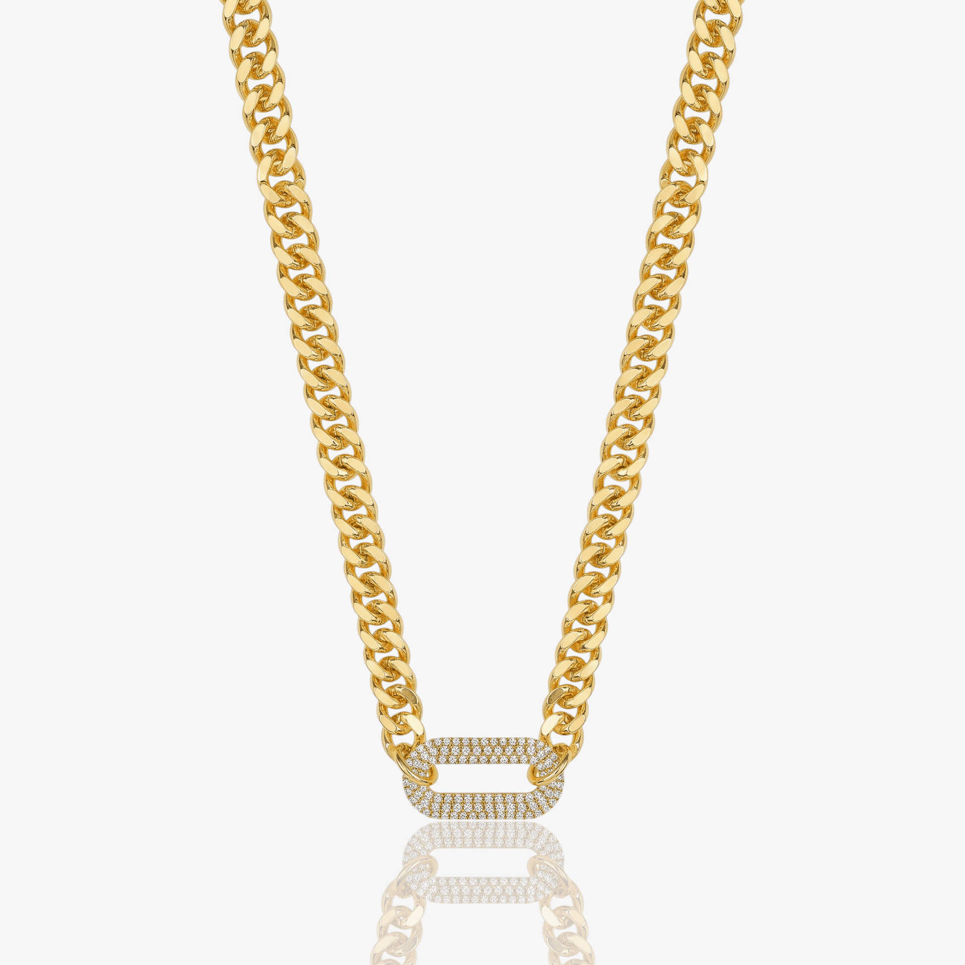 Cuban Halo Link Choker Necklace