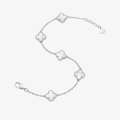 Clover Pearl Chain Bracelet