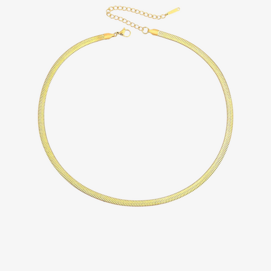 Gold & Silver Herringbone Necklace