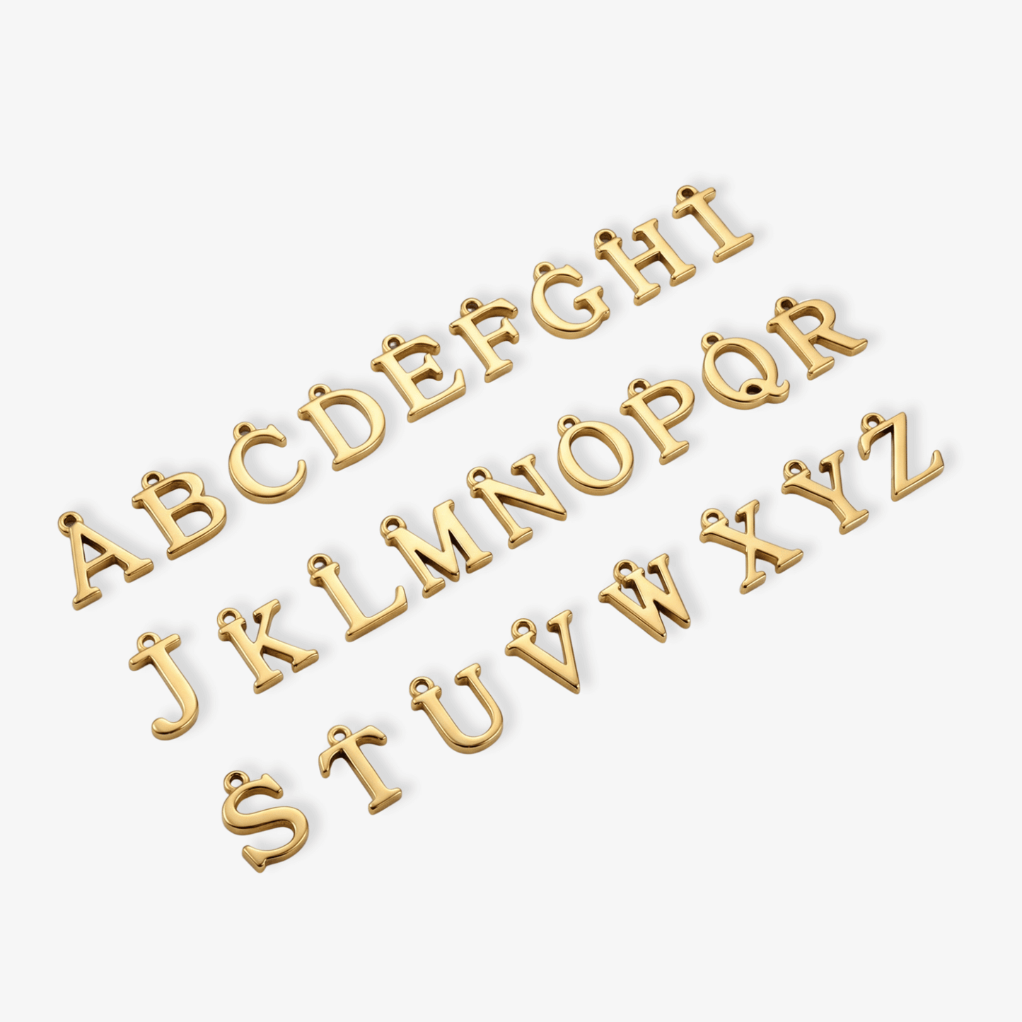 Paperclip Initial Circle Lock Clasp Necklace