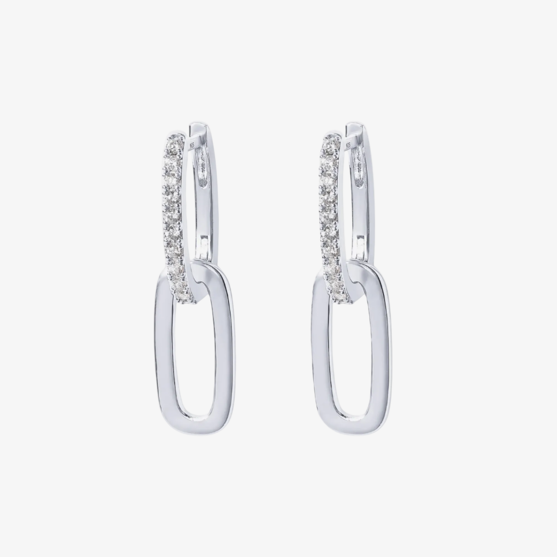 Paperclip Link Hoop Earrings
