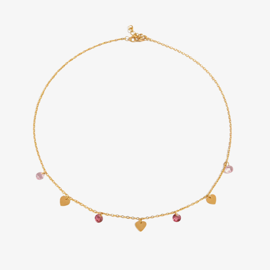 Gold Heart Charm Necklace