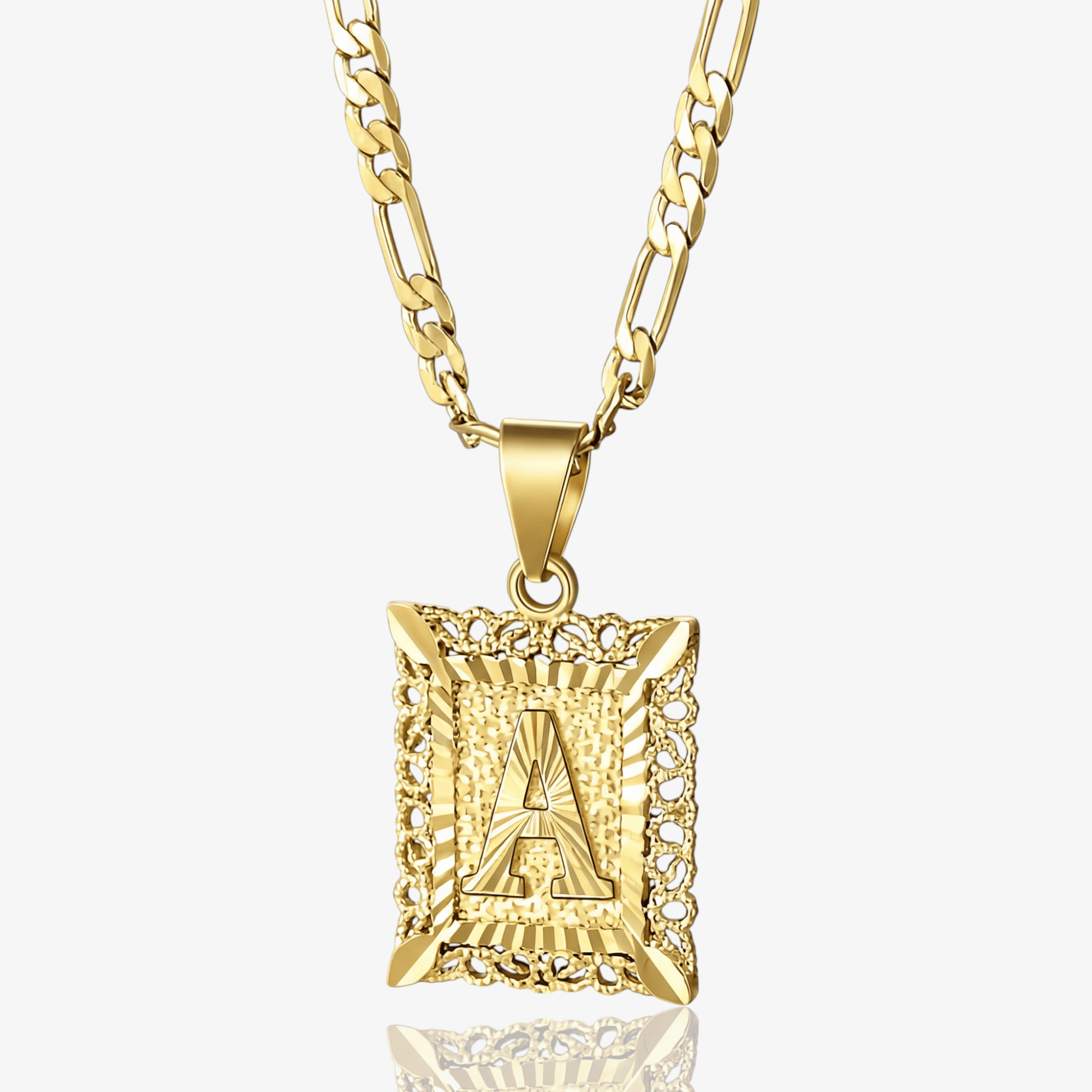 Modern Square Letter Necklace