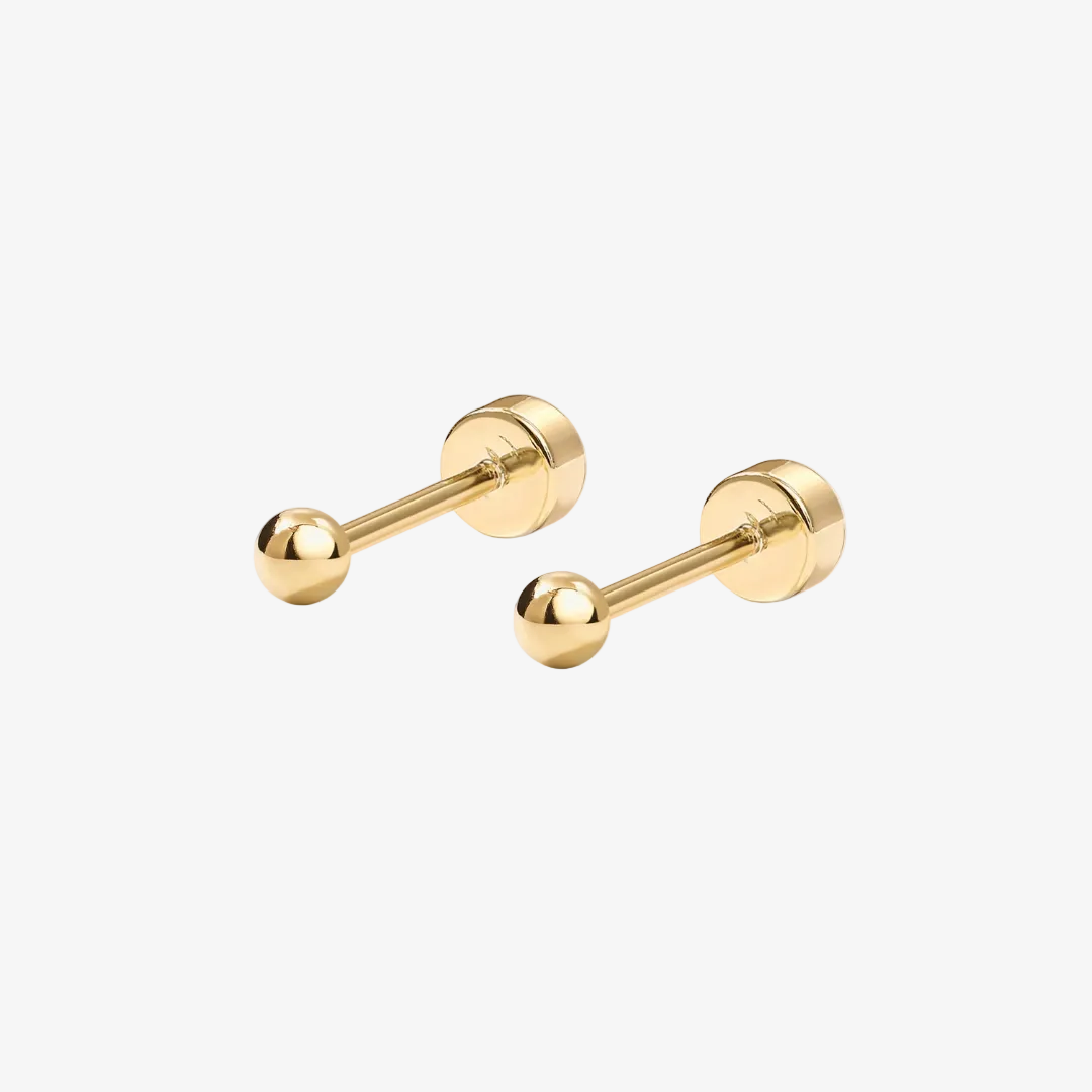 Sphere Flat Back Stud Earrings