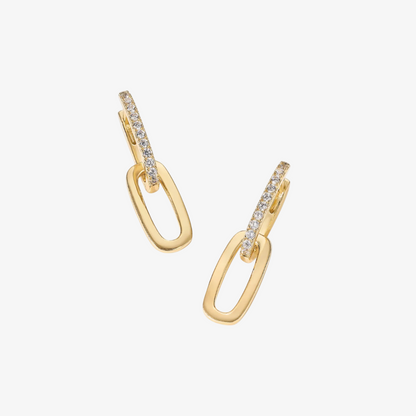Paperclip Link Hoop Earrings