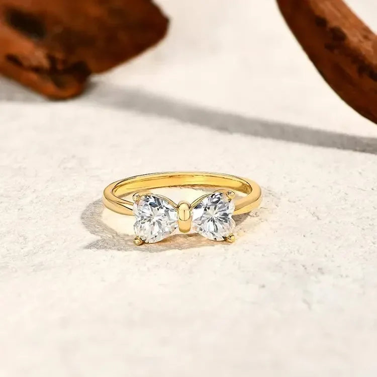 Bow Moissanite Statement Ring