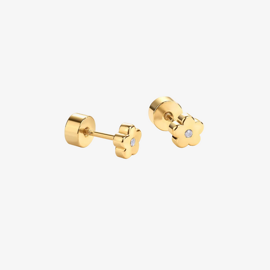 Tiny Bloom Flat Back Stud Earrings