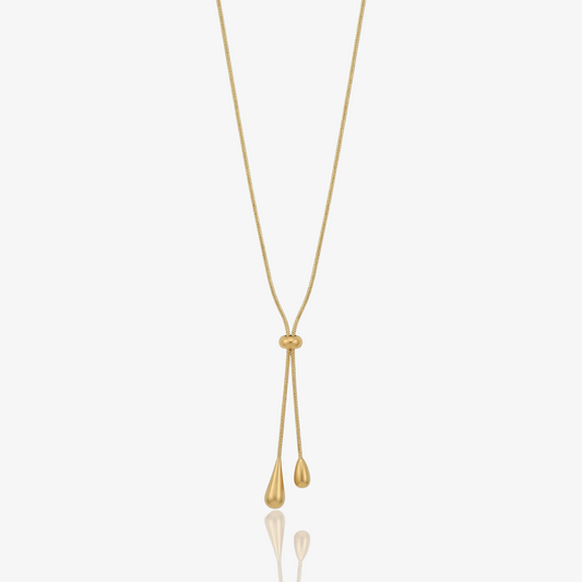 Droplet Lariat Adjustable Necklace & Earring