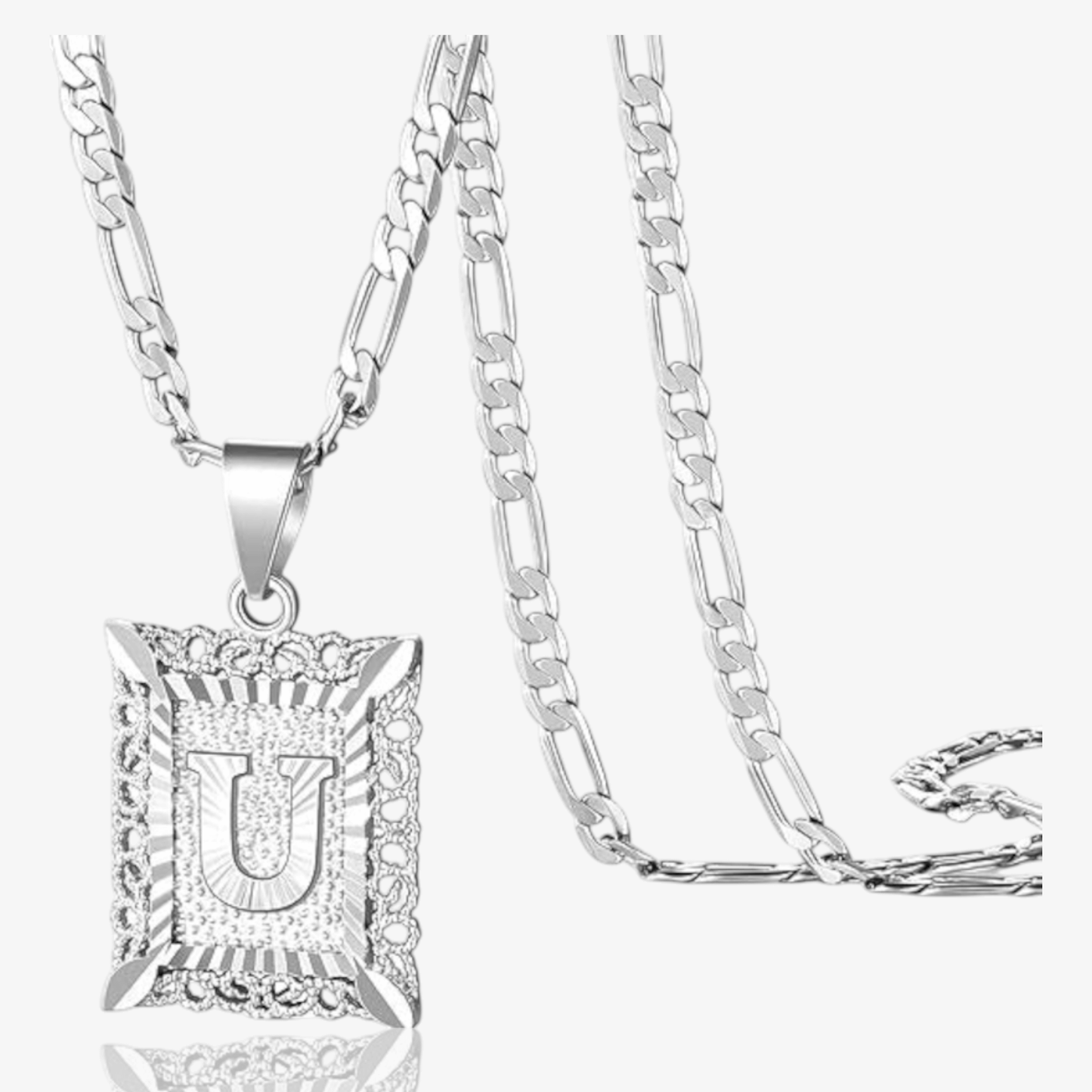 Modern Square Letter Necklace