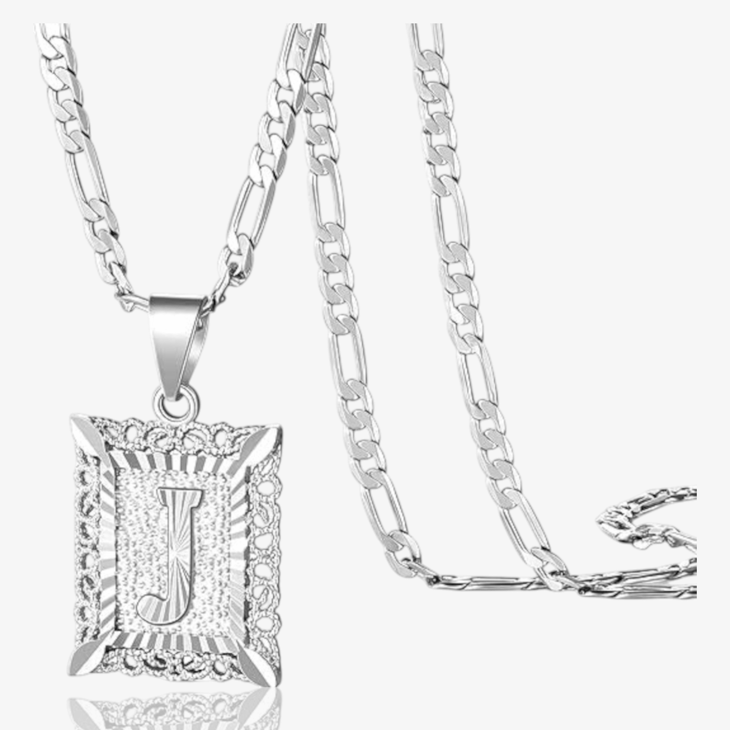 Modern Square Letter Necklace