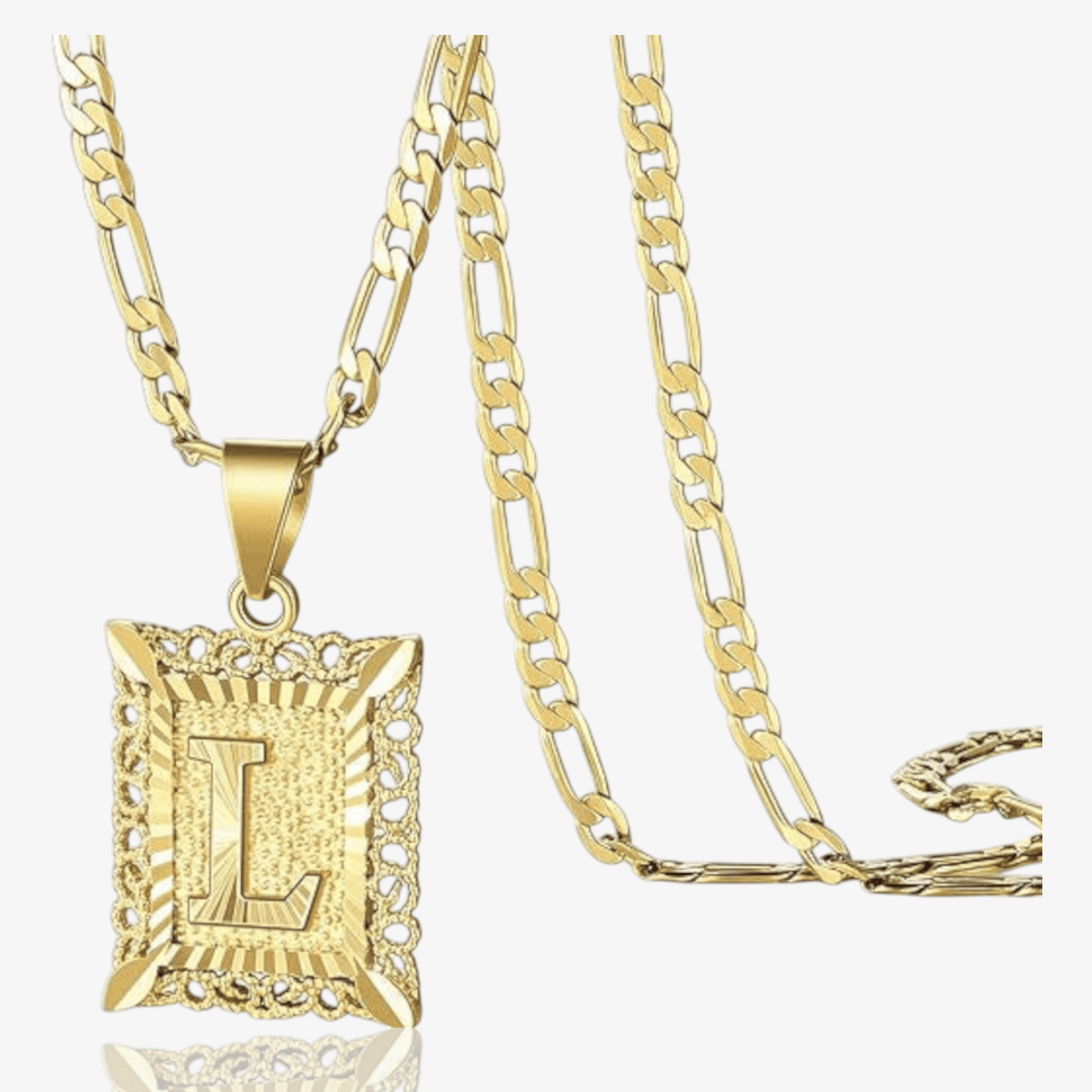 Modern Square Letter Necklace