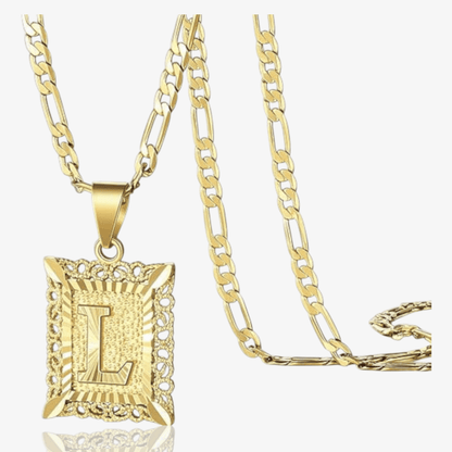 Modern Square Letter Necklace