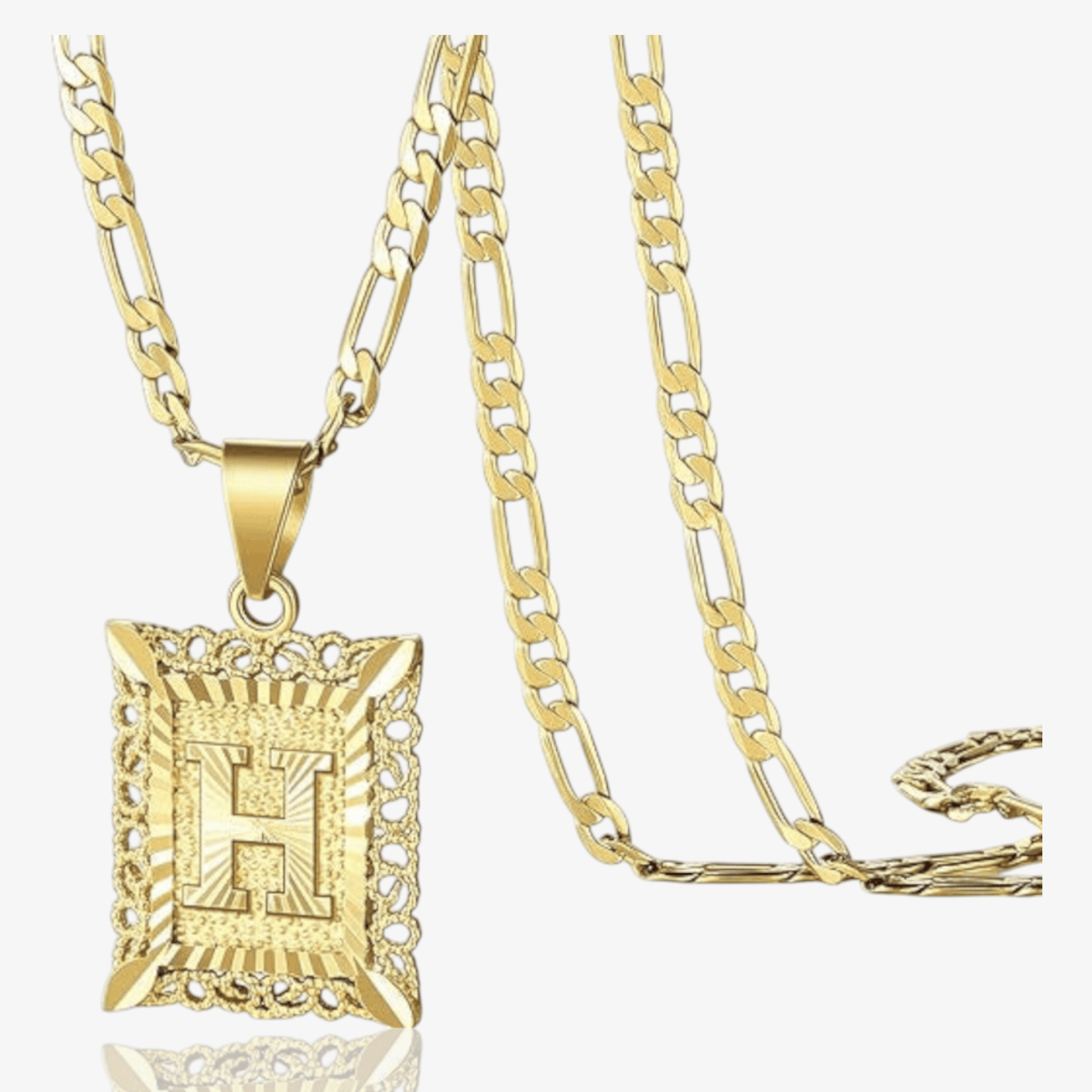 Modern Square Letter Necklace