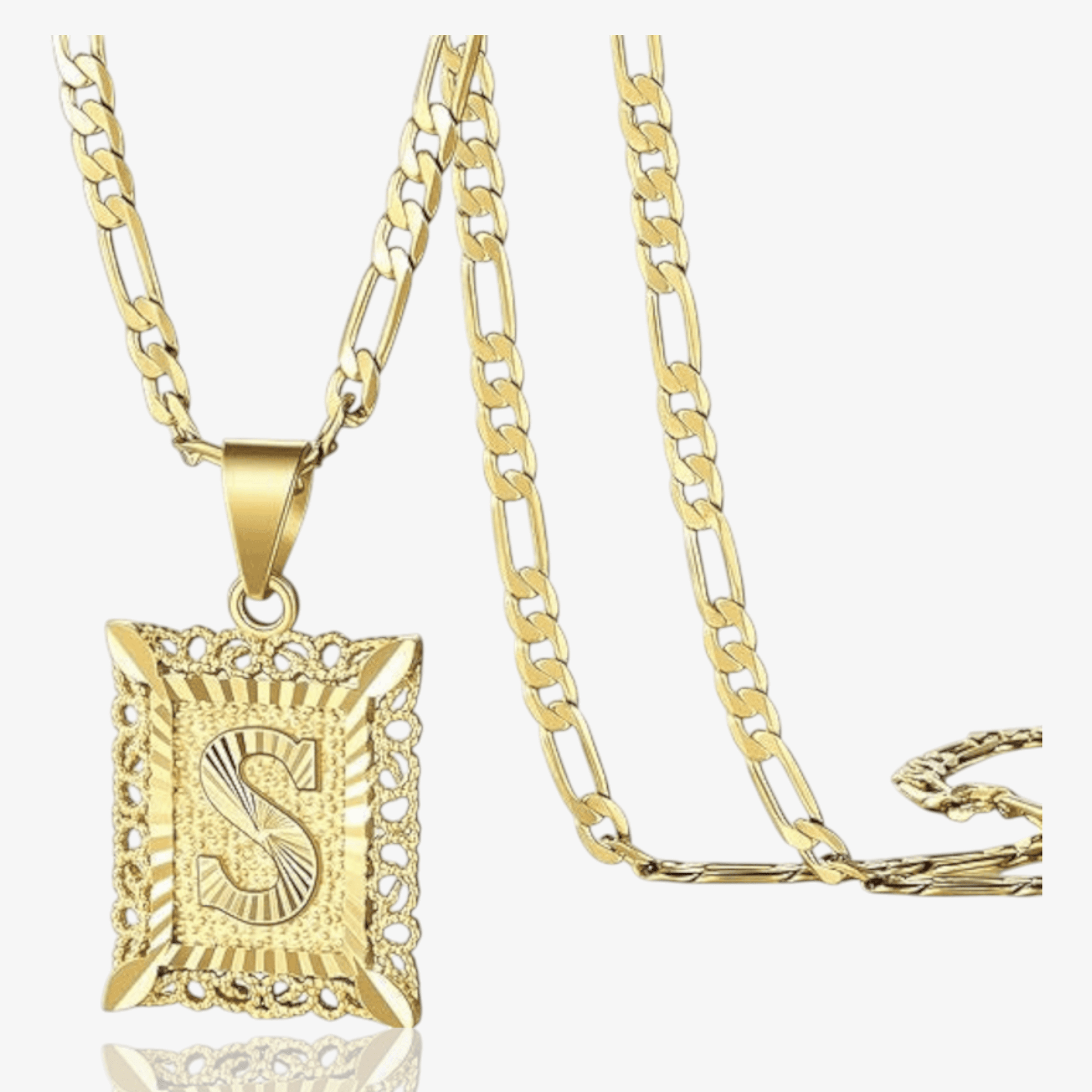 Modern Square Letter Necklace