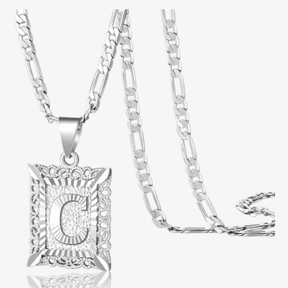 Modern Square Letter Necklace