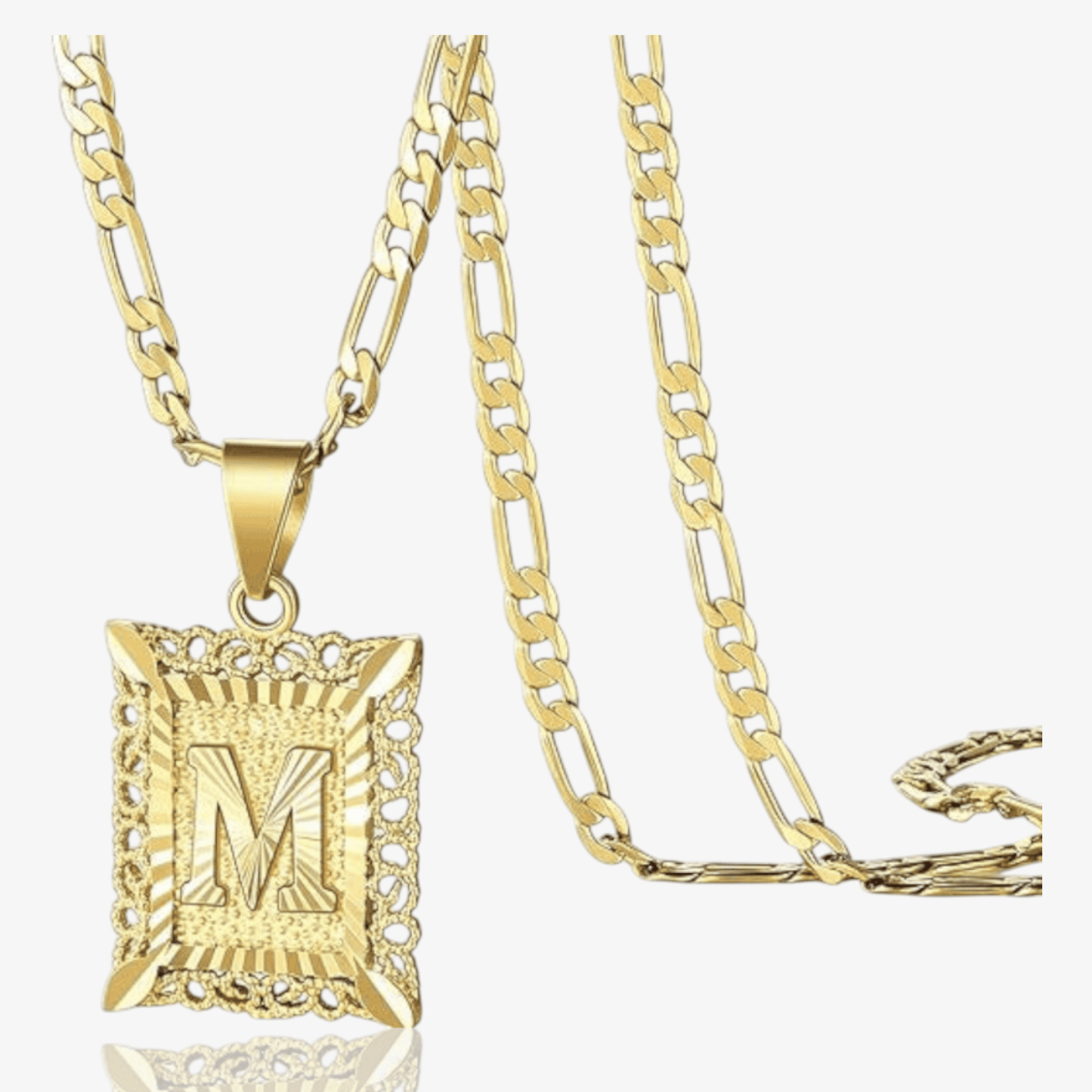 Modern Square Letter Necklace