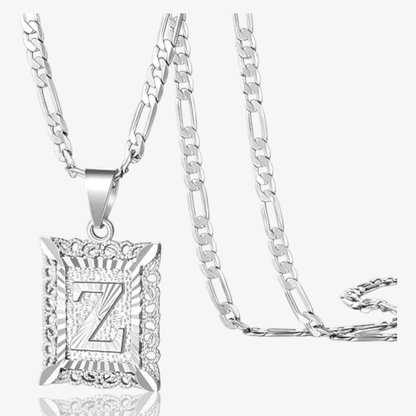 Modern Square Letter Necklace