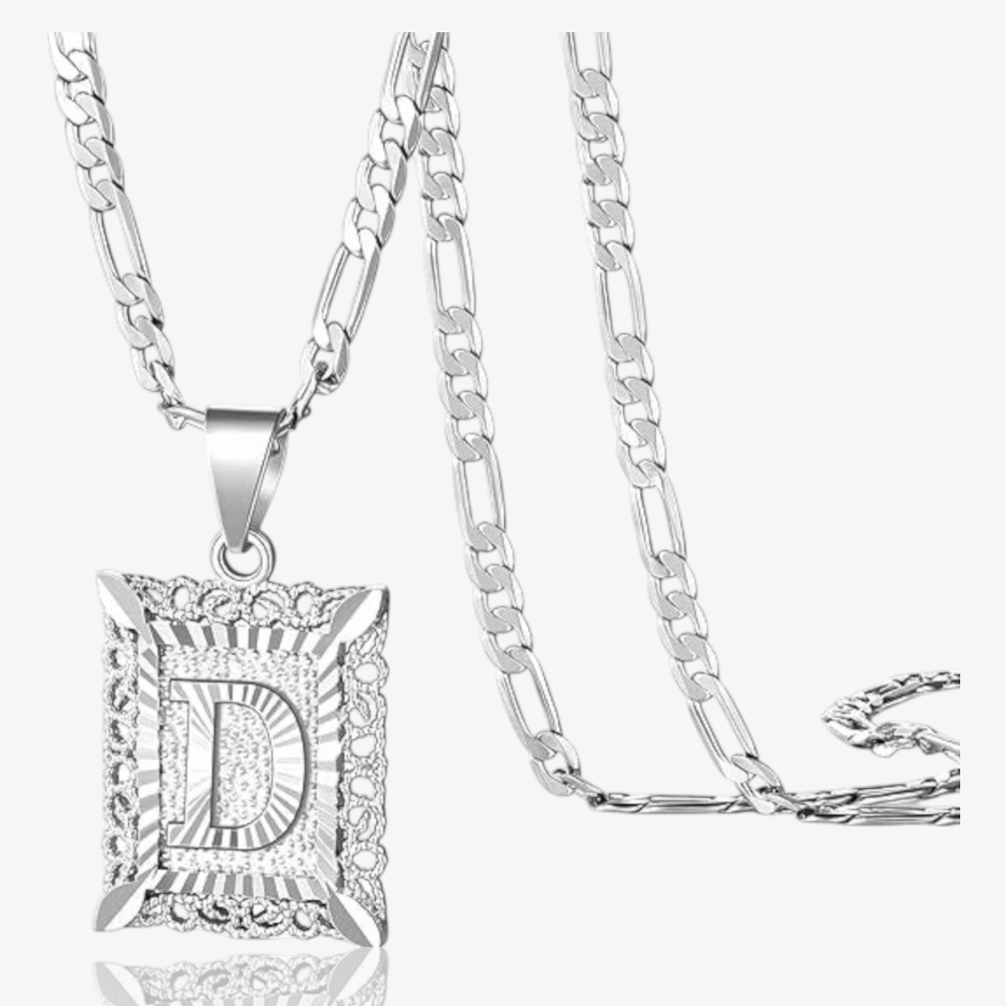 Modern Square Letter Necklace