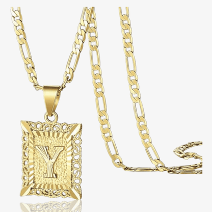 Modern Square Letter Necklace