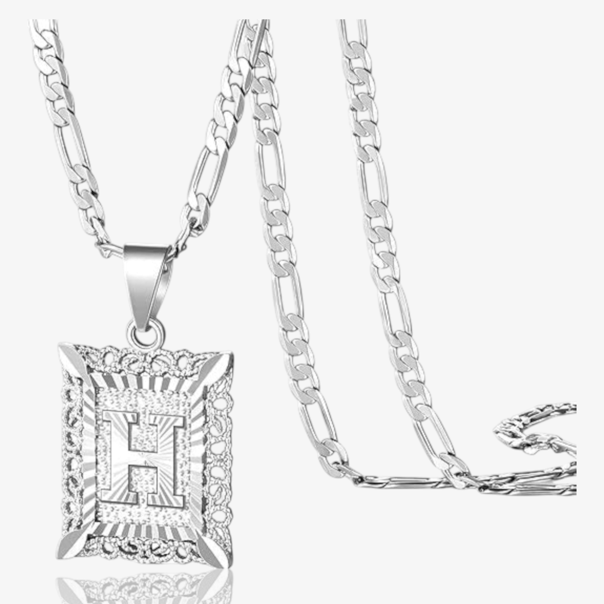 Modern Square Letter Necklace