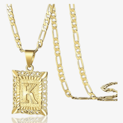 Modern Square Letter Necklace