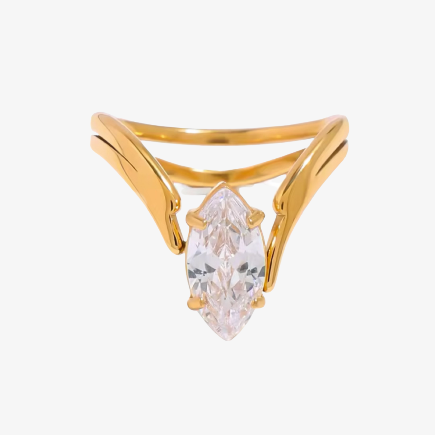 Marquise Diamond Gold Ring