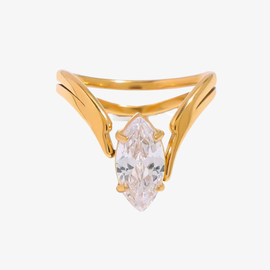 Marquise Diamond Gold Ring